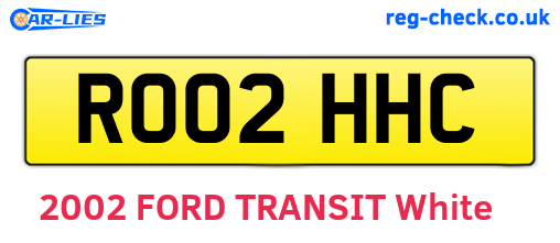 RO02HHC are the vehicle registration plates.