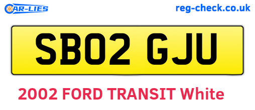 SB02GJU are the vehicle registration plates.