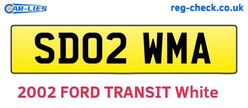 SD02WMA are the vehicle registration plates.