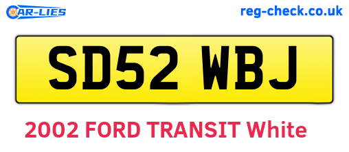 SD52WBJ are the vehicle registration plates.