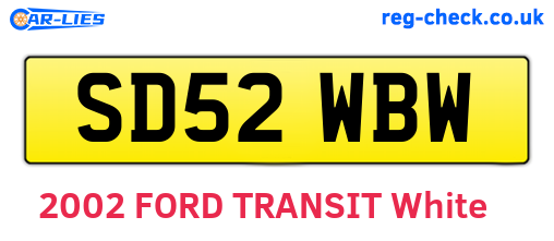 SD52WBW are the vehicle registration plates.