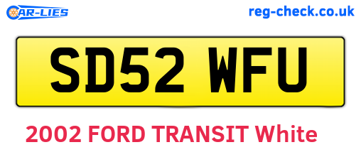 SD52WFU are the vehicle registration plates.