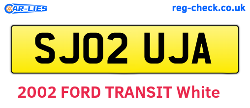 SJ02UJA are the vehicle registration plates.