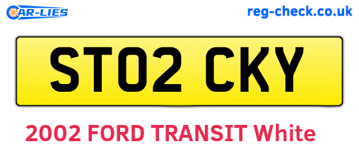 ST02CKY are the vehicle registration plates.
