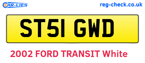 ST51GWD are the vehicle registration plates.