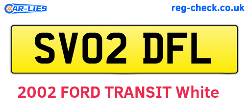 SV02DFL are the vehicle registration plates.