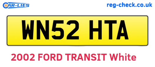 WN52HTA are the vehicle registration plates.