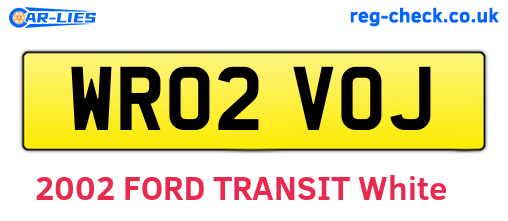 WR02VOJ are the vehicle registration plates.