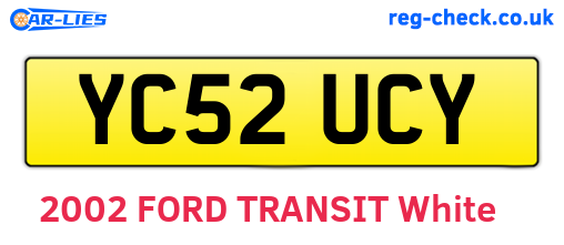 YC52UCY are the vehicle registration plates.
