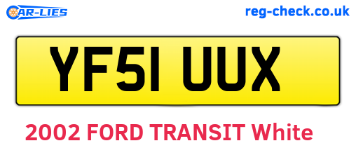 YF51UUX are the vehicle registration plates.