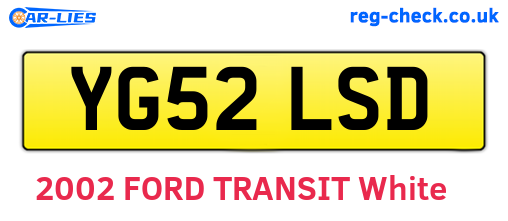 YG52LSD are the vehicle registration plates.