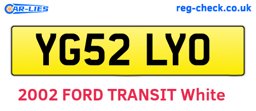 YG52LYO are the vehicle registration plates.
