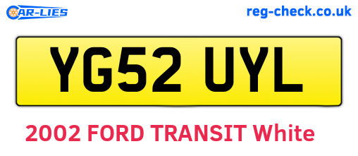 YG52UYL are the vehicle registration plates.