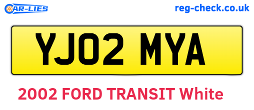 YJ02MYA are the vehicle registration plates.