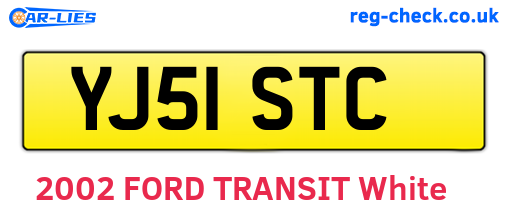 YJ51STC are the vehicle registration plates.