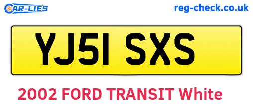 YJ51SXS are the vehicle registration plates.