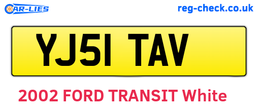 YJ51TAV are the vehicle registration plates.