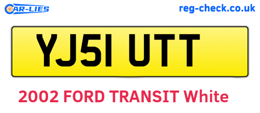 YJ51UTT are the vehicle registration plates.
