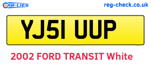 YJ51UUP are the vehicle registration plates.