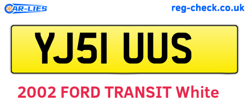 YJ51UUS are the vehicle registration plates.