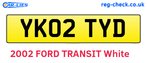 YK02TYD are the vehicle registration plates.