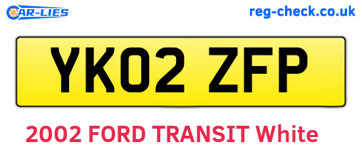 YK02ZFP are the vehicle registration plates.