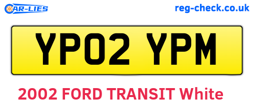YP02YPM are the vehicle registration plates.