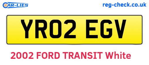 YR02EGV are the vehicle registration plates.
