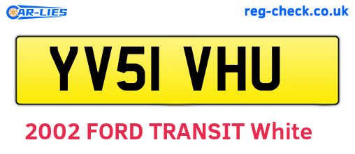 YV51VHU are the vehicle registration plates.