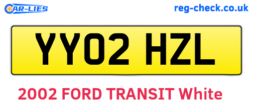 YY02HZL are the vehicle registration plates.
