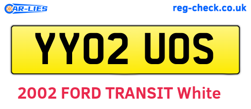 YY02UOS are the vehicle registration plates.