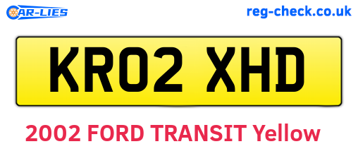 KR02XHD are the vehicle registration plates.