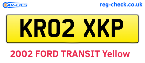 KR02XKP are the vehicle registration plates.