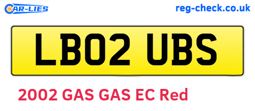 LB02UBS are the vehicle registration plates.