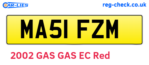 MA51FZM are the vehicle registration plates.