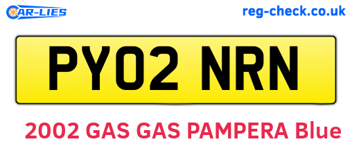 PY02NRN are the vehicle registration plates.