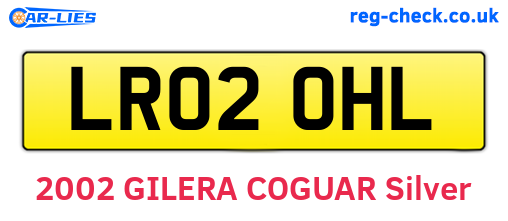 LR02OHL are the vehicle registration plates.