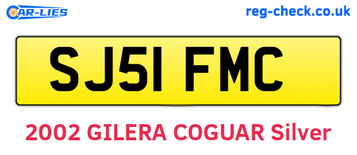 SJ51FMC are the vehicle registration plates.