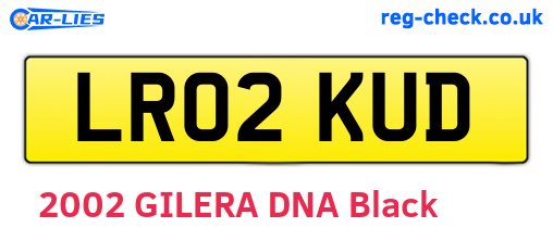 LR02KUD are the vehicle registration plates.