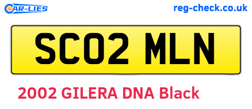 SC02MLN are the vehicle registration plates.
