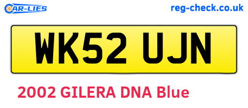 WK52UJN are the vehicle registration plates.