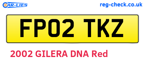 FP02TKZ are the vehicle registration plates.