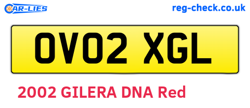 OV02XGL are the vehicle registration plates.