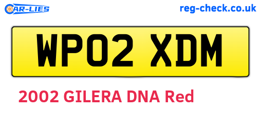 WP02XDM are the vehicle registration plates.