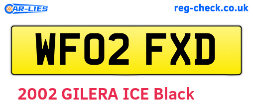 WF02FXD are the vehicle registration plates.