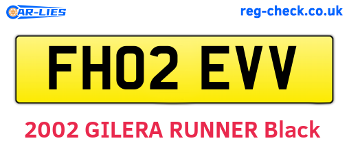 FH02EVV are the vehicle registration plates.