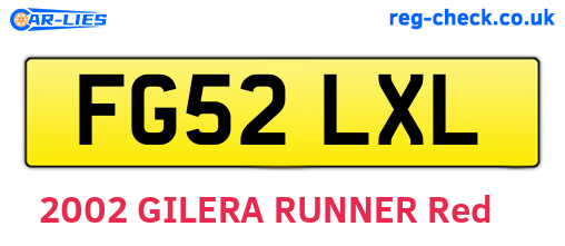 FG52LXL are the vehicle registration plates.
