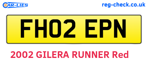 FH02EPN are the vehicle registration plates.