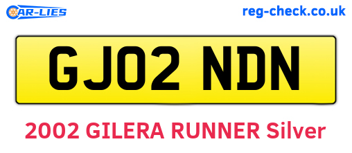 GJ02NDN are the vehicle registration plates.