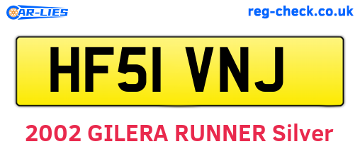 HF51VNJ are the vehicle registration plates.